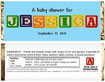 personalized ABC candy bar wrapper